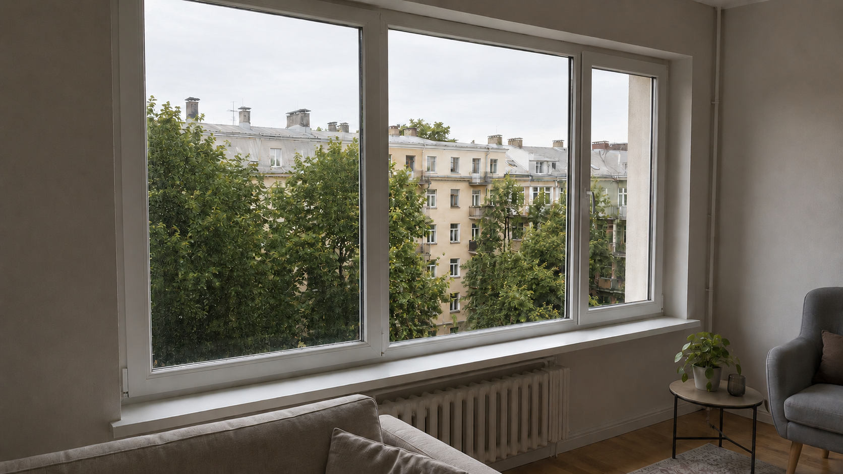 Logs pēc profesionālas mazgāšanas ar skaidru skatu